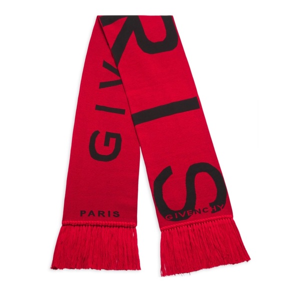 Givenchy Paris Football Scarf RED - Picture 2 of 8